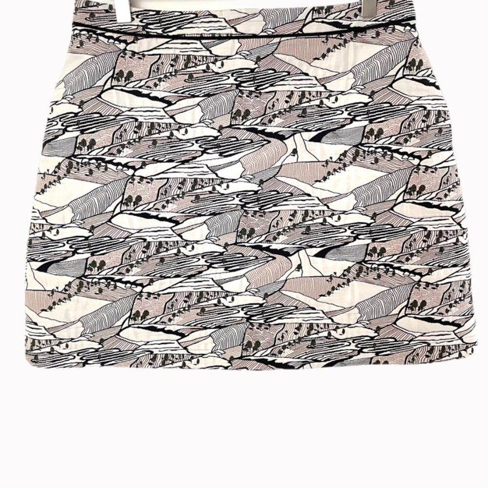 Ted Baker Bobie Landscape Print Mini Skirt Sz 3